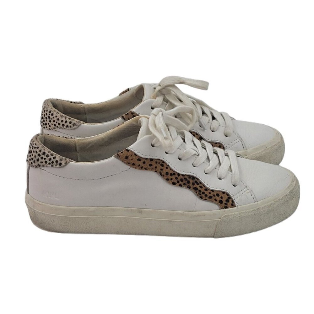 Madewell MD775 Sidewalk Low-Top Sneakers Leather Calf Hair: Wave Edition Size 6M